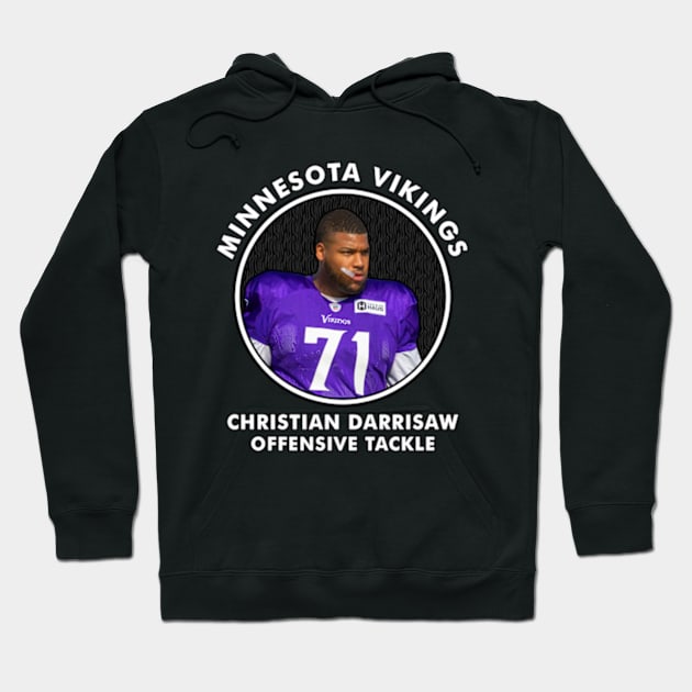 CHRISTIAN DARRISAW - OT - MINNESOTA VIKINGS Hoodie by Mudahan Muncul 2022